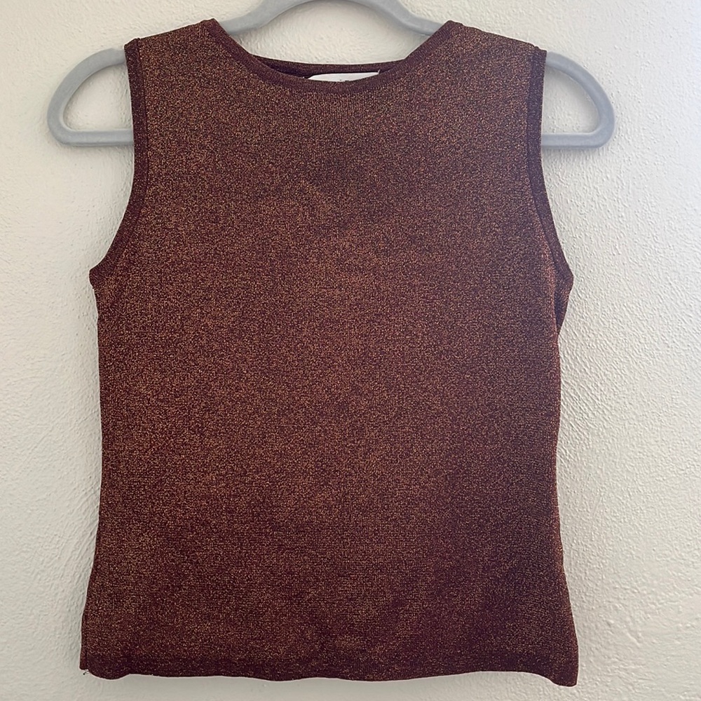 High neck copper tank top